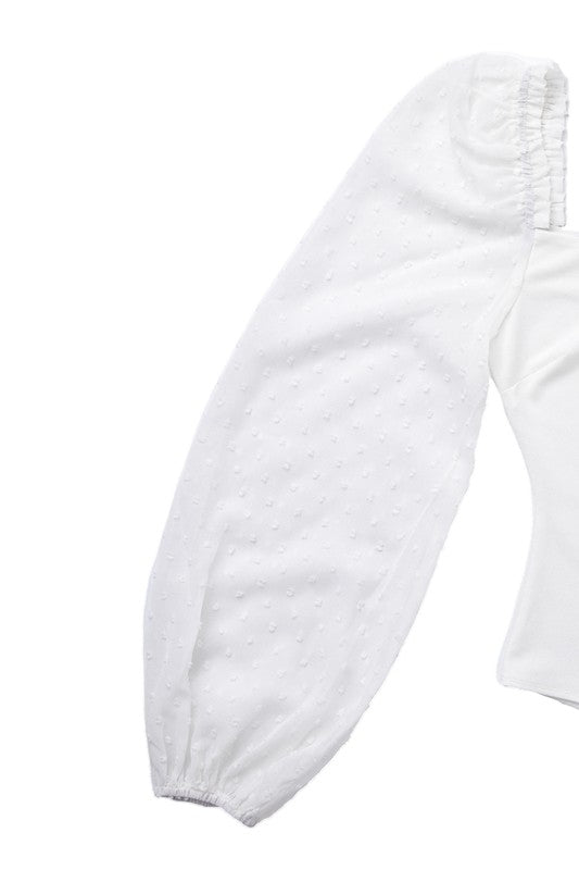 LS shirring sleeve bodysuit Luvéillé