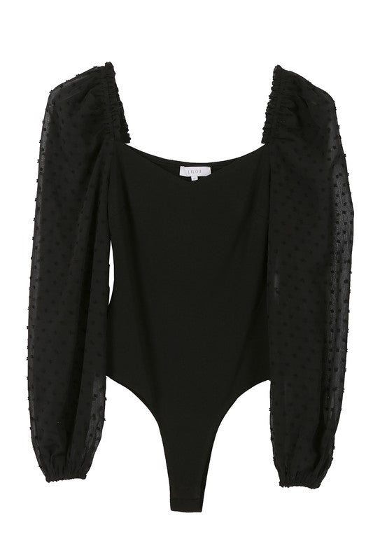 LS shirring sleeve bodysuit Luvéillé