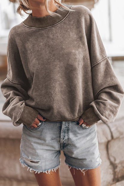 Mineral Washed Acid dye Sweatshirt Pullover Luvéillé