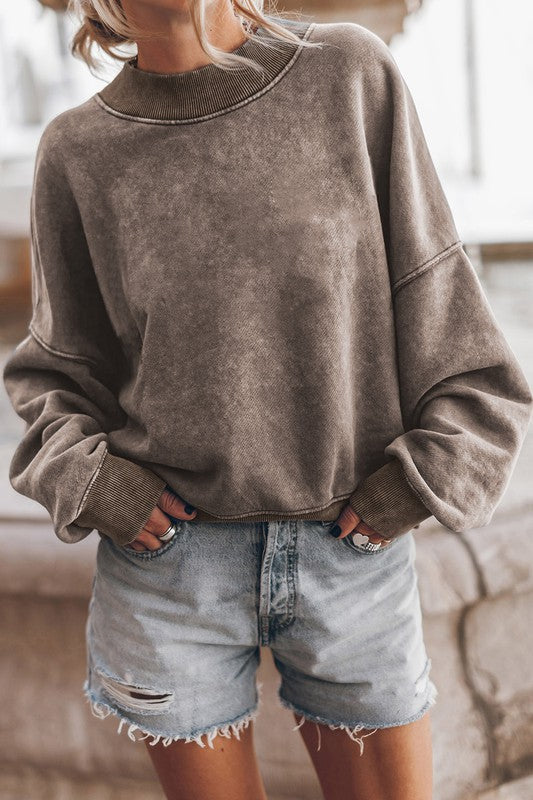 Mineral Washed Acid dye Sweatshirt Pullover Luvéillé