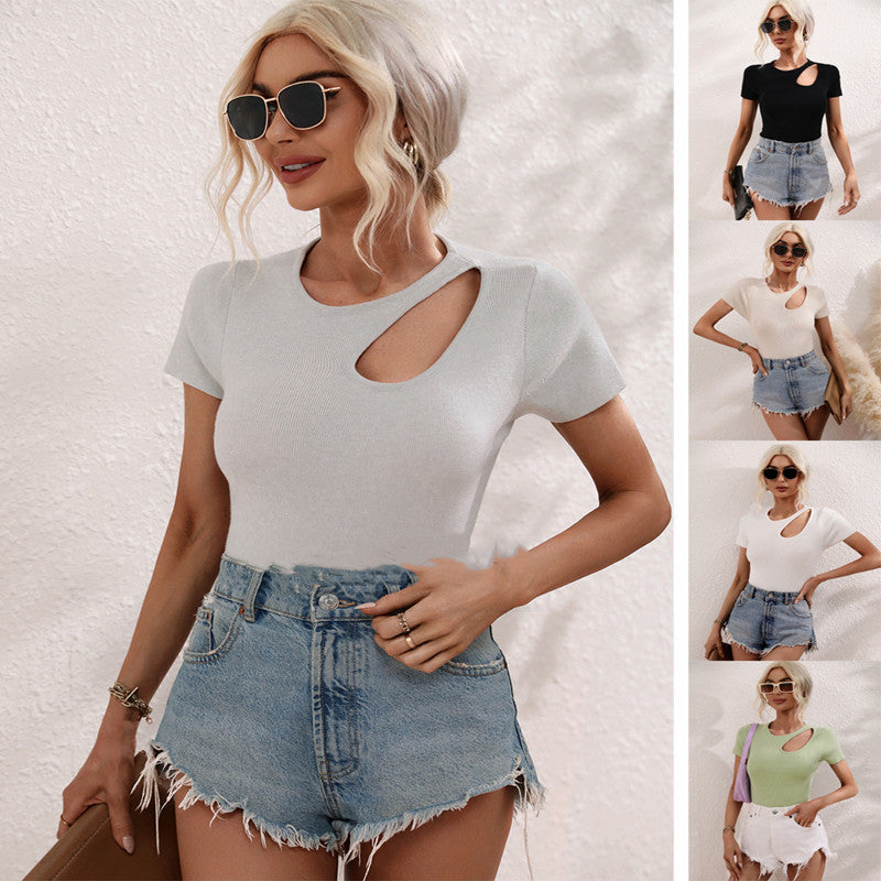 New Solid Color European And American Loose Digging Fashion Slim Women Knitwear Luvéillé