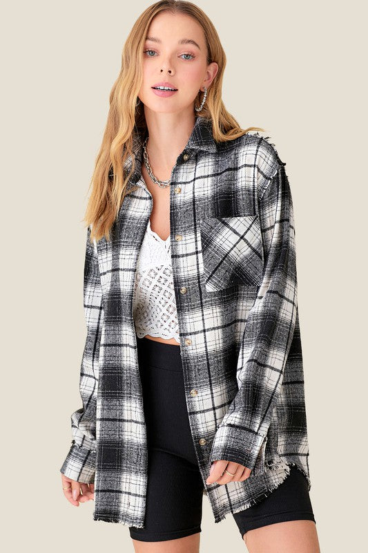 Nova Plaid Long Sleeve Shirt Luvéillé