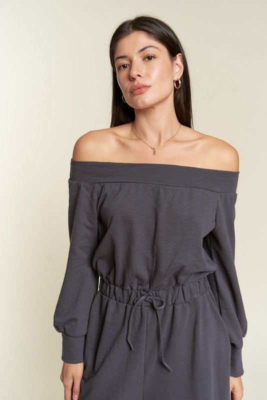 ONE SHOULDER TERRY JUMPSUIT Luvéillé