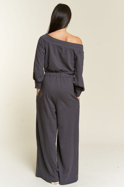 ONE SHOULDER TERRY JUMPSUIT Luvéillé