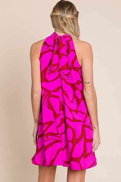 Resort style halter neck short sundress Luvéillé