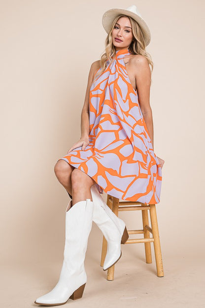 Resort style halter neck short sundress Luvéillé