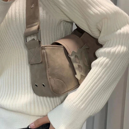Retro Versatile Frosted Leather One Shoulder Carrying Bag Luvéillé