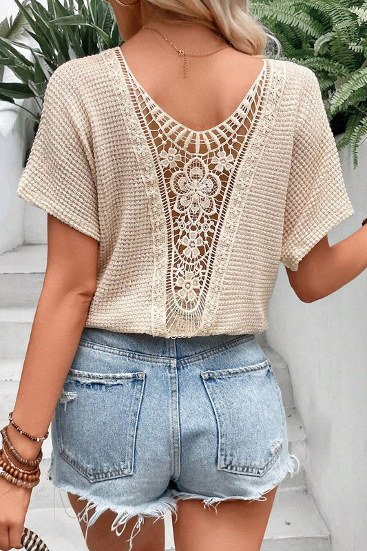 Round Neck Short Sleeve T-Shirt Luvéillé