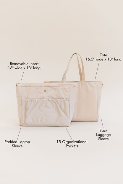 SIGNATURE TOTE CARRY ALL ON LAPTOP BAG Luvéillé