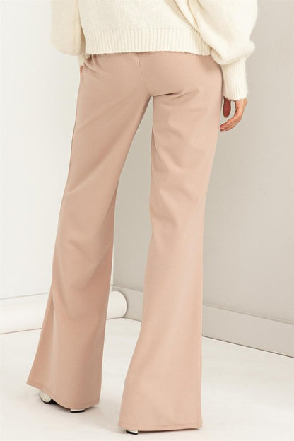 Seeking Sultry High-Waisted Tie Front Flared Pants Luvéillé