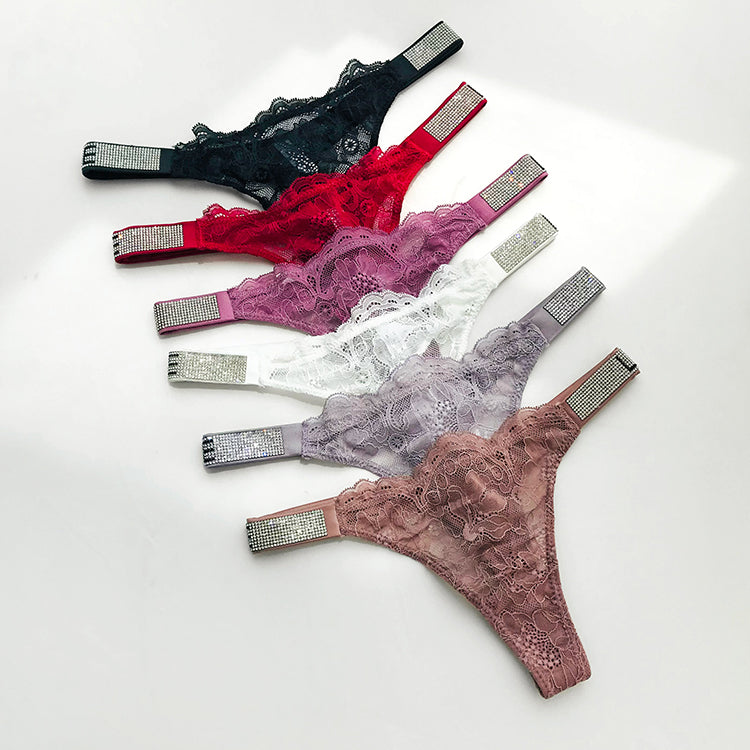 Sexy Shine Strap Thong Panty Luvéillé