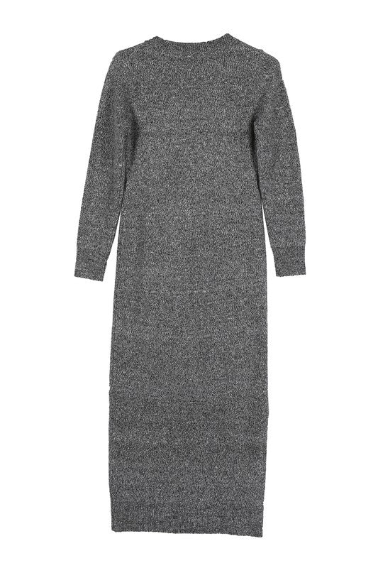 V-Neck Sweater Maxi Dress Luvéillé