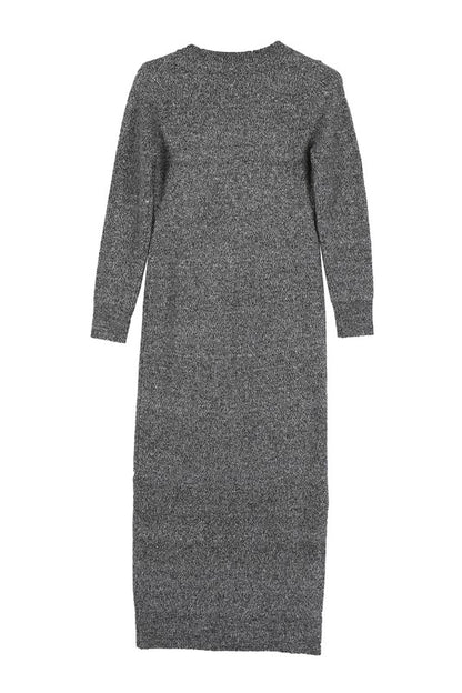 V-Neck Sweater Maxi Dress Luvéillé