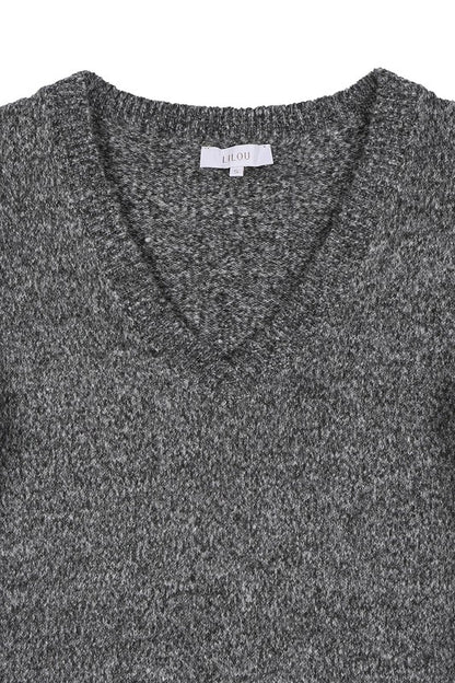 V-Neck Sweater Maxi Dress Luvéillé