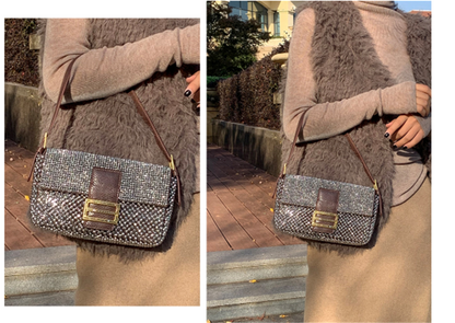 Women's Bag With Rhinestones and Beads Luvéillé