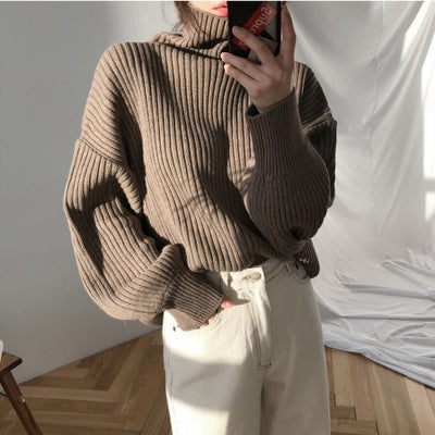 Women's Turtleneck Sweater Thickened Warmth And Lazy Wind Luvéillé