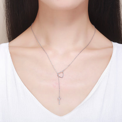 heart-shaped sterling silver necklace