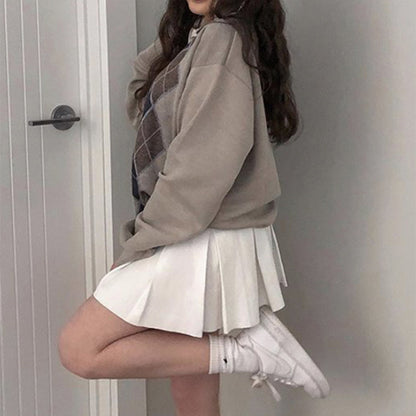 Knitted V-neck Sweater Casual Pullover Top