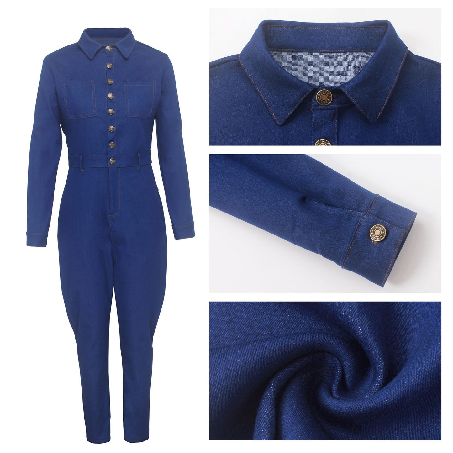 Denim  Slim Fit Jumpsuit