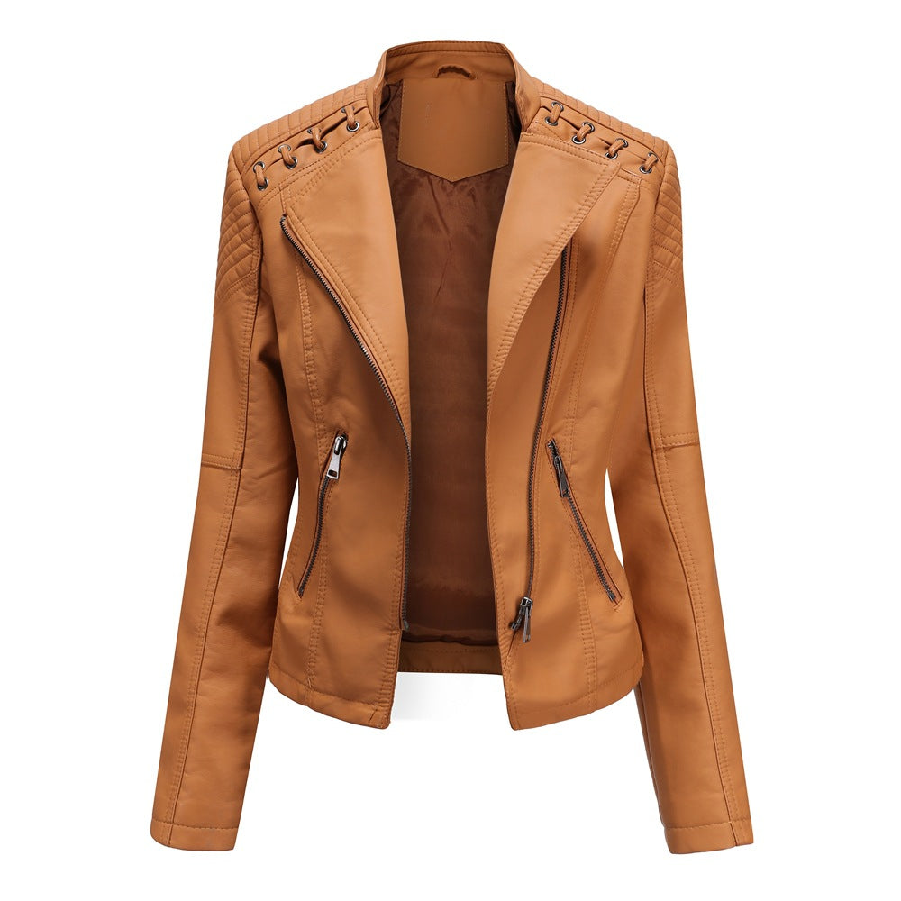 Leather Thin Ladies Motorcycle Suit