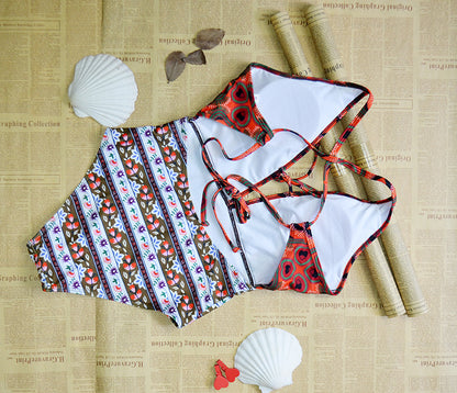 Printed women's one-piece swimsuit