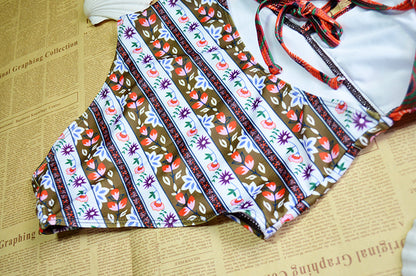 Printed women's one-piece swimsuit