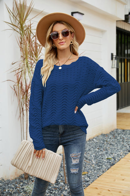 Hollow Pullover Lace Knit