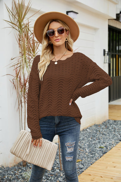 Hollow Pullover Lace Knit