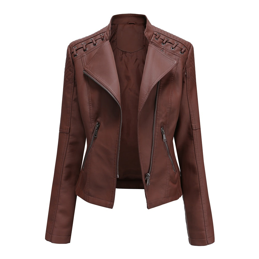 Leather Thin Ladies Motorcycle Suit