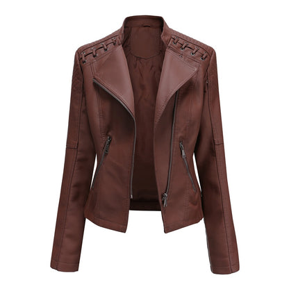 Leather Thin Ladies Motorcycle Suit