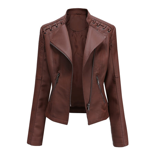 Leather Thin Ladies Motorcycle Suit