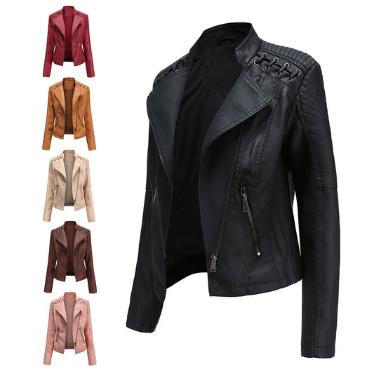 Leather Thin Ladies Motorcycle Suit