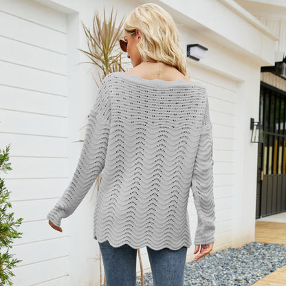 Hollow Pullover Lace Knit