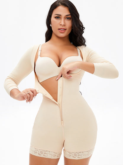 Long Sleeve Adjustable Sling Button Zipper
