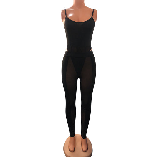 Sling Mesh Splicing Two-piece Set