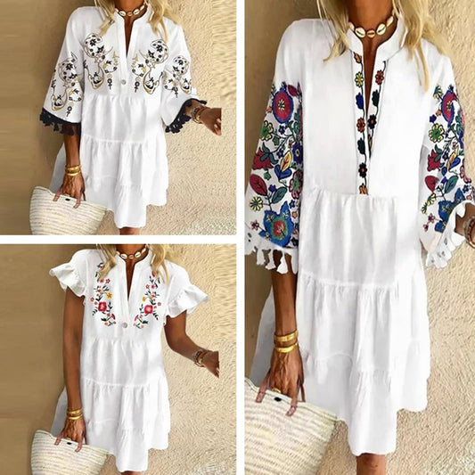 Sundress Women Dresses Vintage Cute Elegant Floral