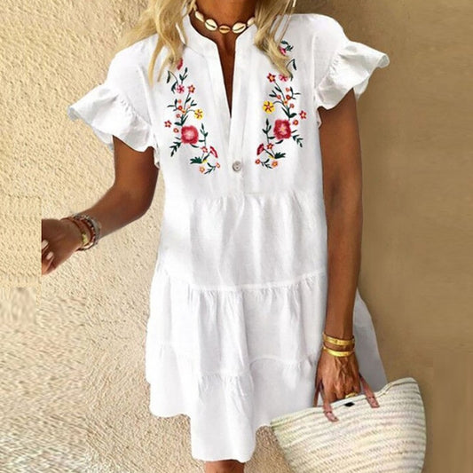 Sundress Women Dresses Vintage Cute Elegant Floral