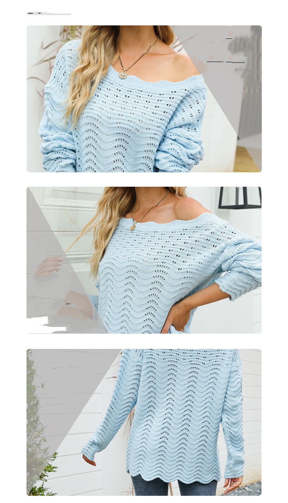 Hollow Pullover Lace Knit