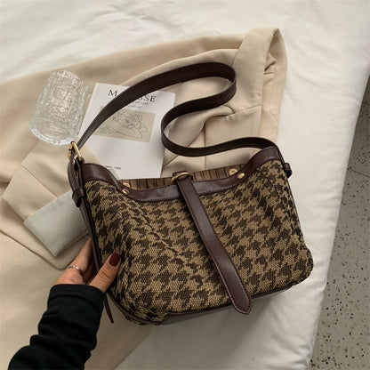 Retro Bag Fashion Houndstooth