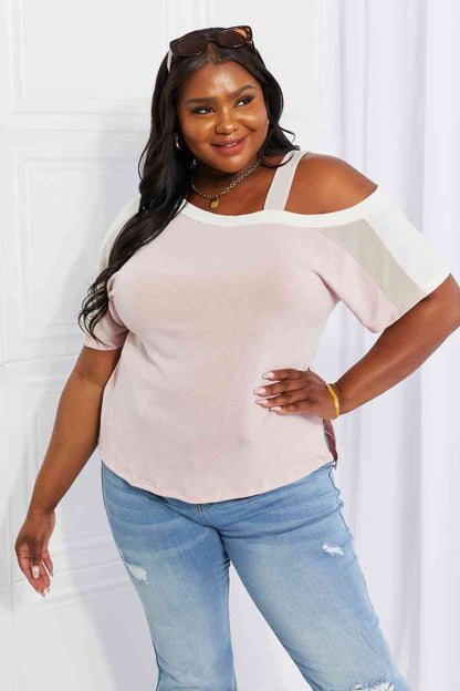 Andree by Unit Full Size Something Simple Cold Shoulder Tee Luvéillé
