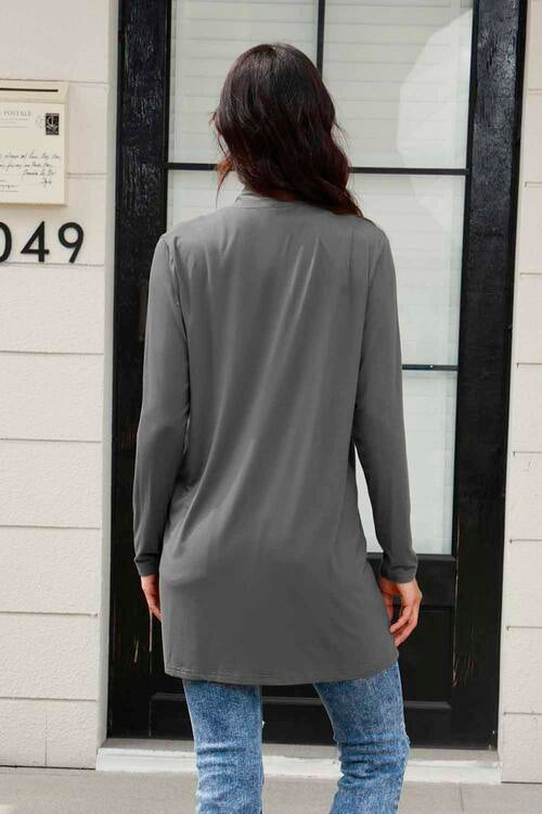 Basic Bae Full Size Open Front Long Sleeve Cardigan Luvéillé