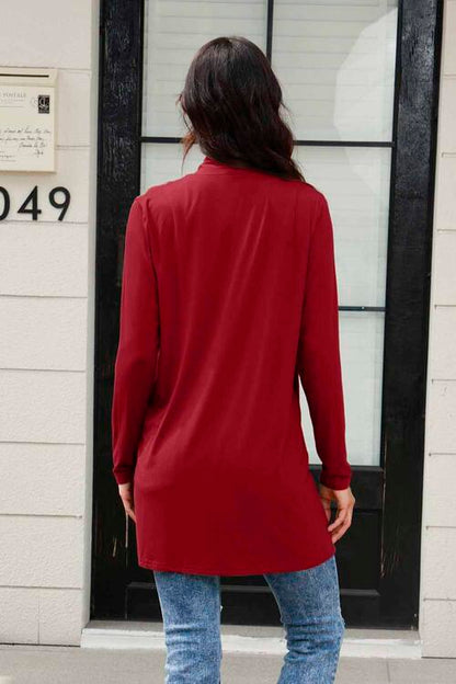 Basic Bae Full Size Open Front Long Sleeve Cardigan Luvéillé
