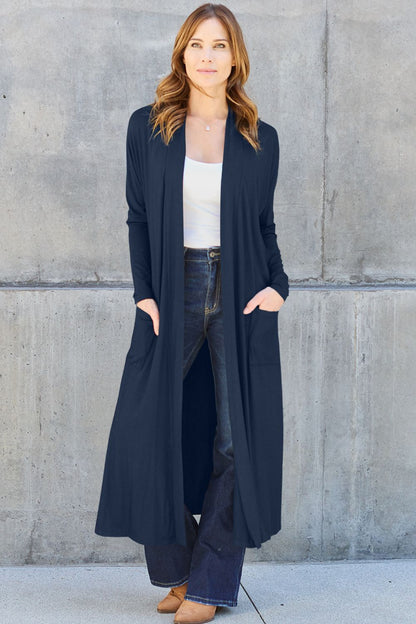 Basic Bae Full Size Open Front Long Sleeve Cover Up Luvéillé