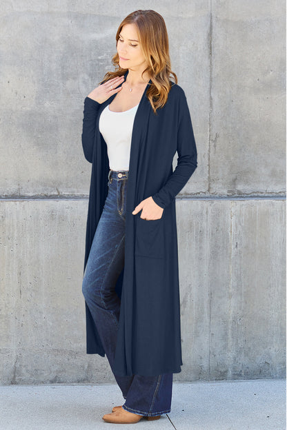 Basic Bae Full Size Open Front Long Sleeve Cover Up Luvéillé