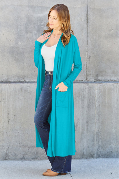 Basic Bae Full Size Open Front Long Sleeve Cover Up Luvéillé