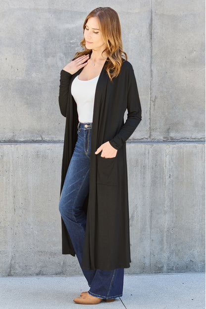 Basic Bae Full Size Open Front Long Sleeve Cover Up Luvéillé