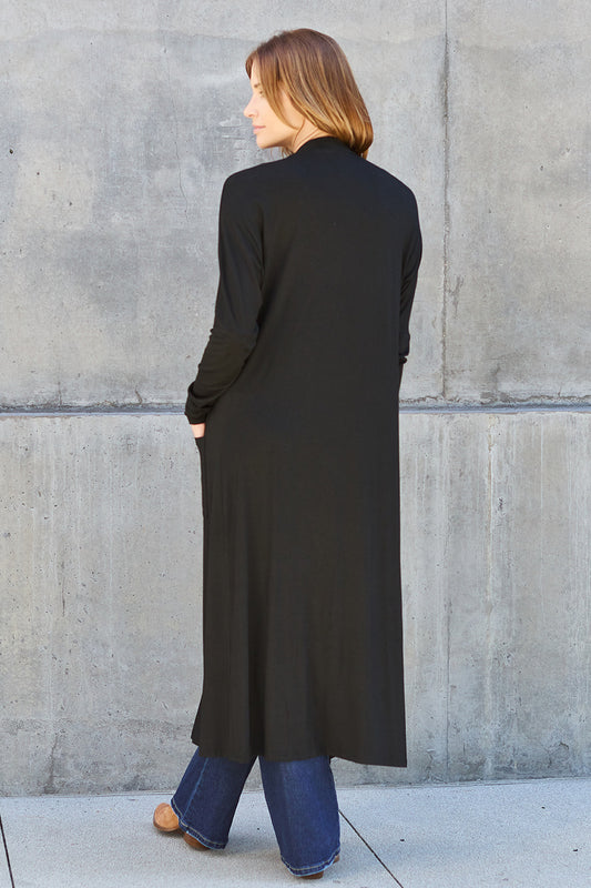 Basic Bae Full Size Open Front Long Sleeve Cover Up Luvéillé
