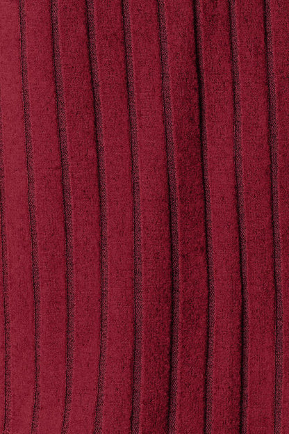 Basic Bae Full Size Ribbed Round Neck Long Sleeve Slit Top Luvéillé