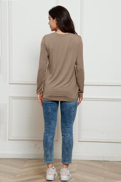 Basic Bae Full Size Round Neck Long Sleeve Top Luvéillé