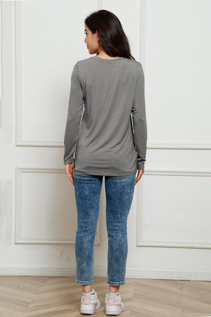 Basic Bae Full Size Round Neck Long Sleeve Top Luvéillé